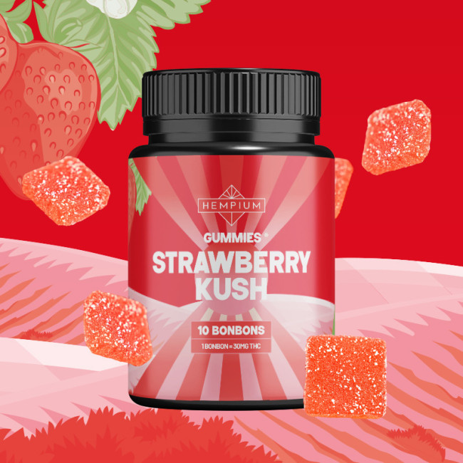 Bonbons THC 30mg Fraise